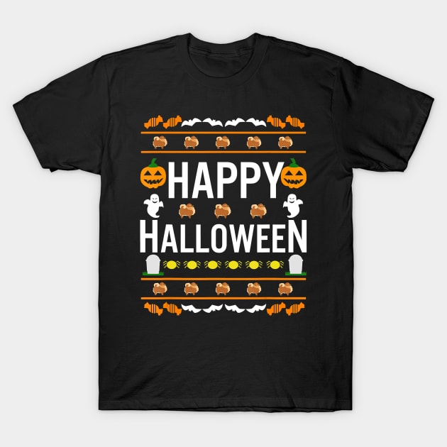 Pomeranian Halloween Lazy Ugly Costume Dog T-Shirt by SabraAstanova